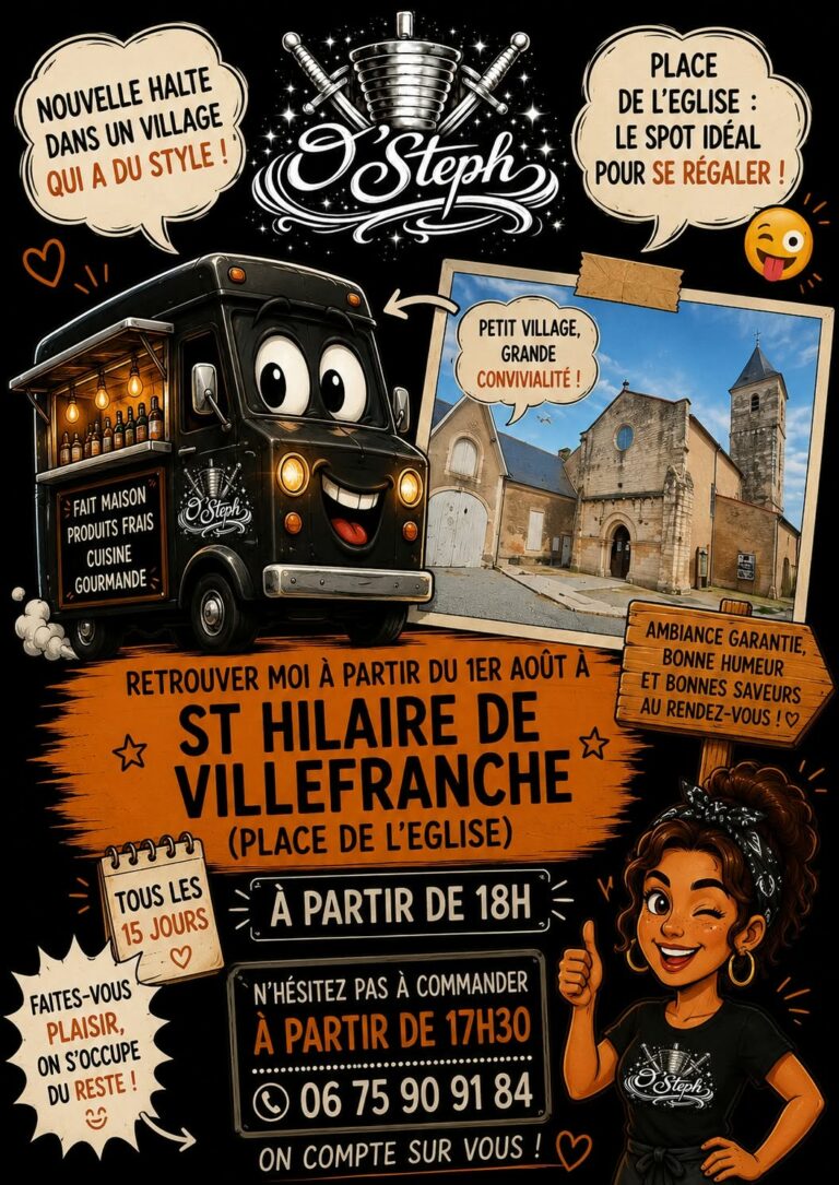 Le food-truck O’Steph s’installe à Saint-Hilaire-de-Villefranche